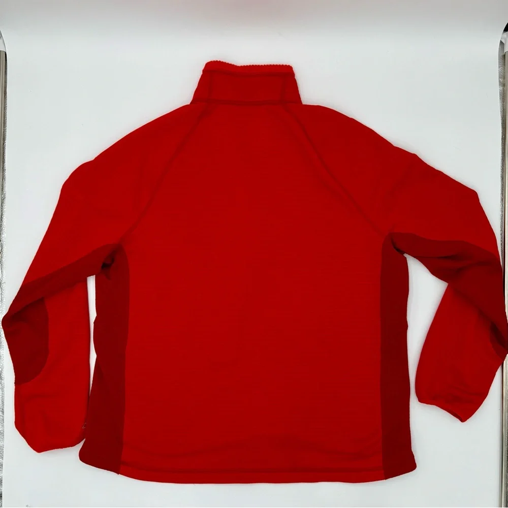 L.L. Bean Red Zip Up‎ Sweater Vibrant Sporty Design